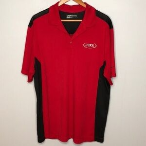NIKE GOLF DRI-FIT RED BLACK XL POLO SHIRT